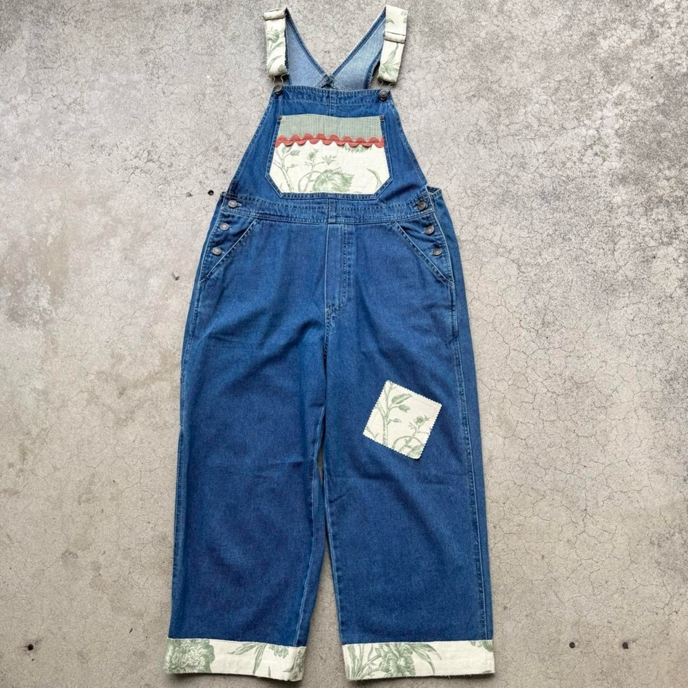 Vintage 90’s HAIK’S Country Patch Work Denim Overalls